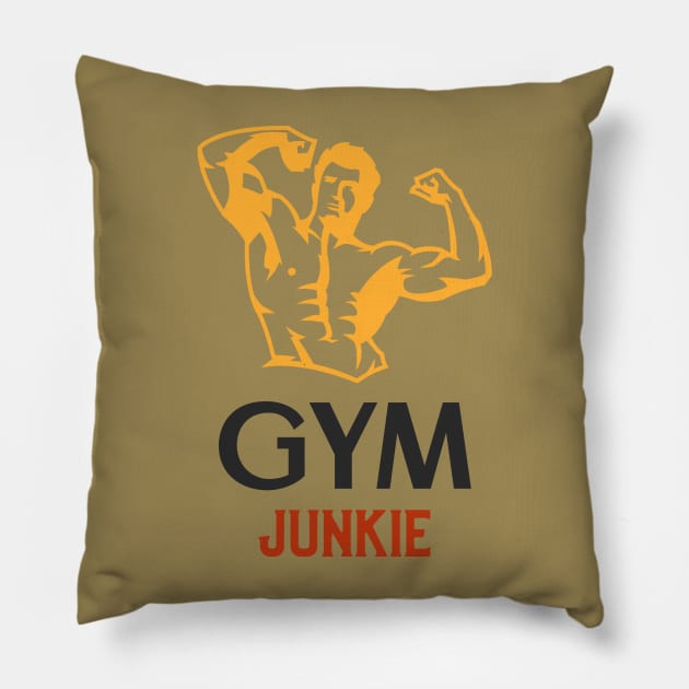 Gym Junkie Design T-shirt Coffee Mug Apparel Notebook Sticker Gift Mobile Cover Pillow by Eemwal Design