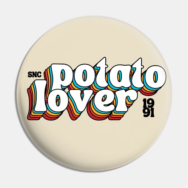 Potato Lover Retro Potato Pin by DesignArchitect