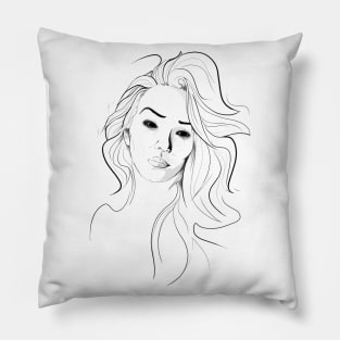 Crying alien girl Pillow
