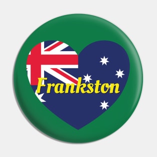 Frankston VIC Australia Australian Flag Heart Pin