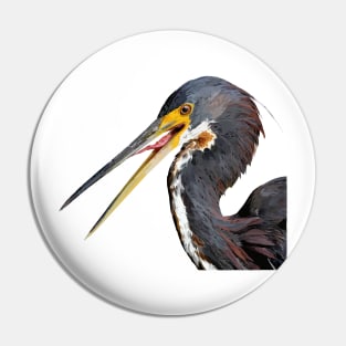 Tricolored Heron Pin