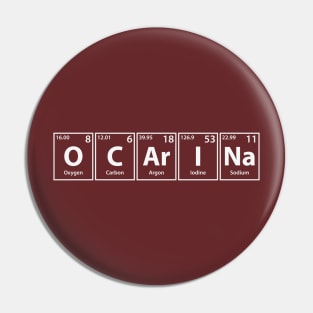 Ocarina (O-C-Ar-I-Na) Periodic Elements Spelling Pin