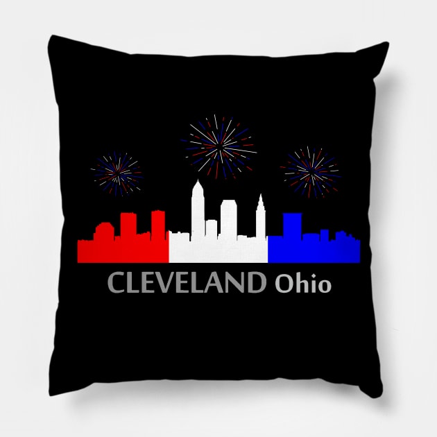 Cleveland: A Star-Spangled Spectacle Pillow by Phygital Fusion