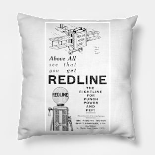 Redline Motor Spirit Company - Motor Fuel - 1927 Vintage Advert Pillow