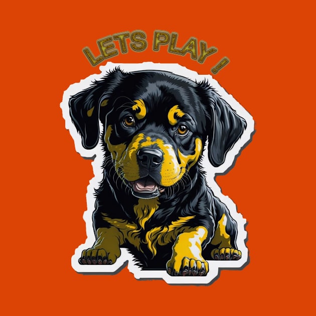 CUTE PUPPY LETS PLAY by HTA DESIGNS