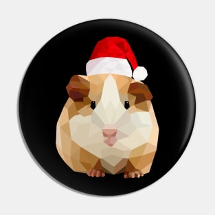 Christmas Santa Hat Hamster Guinea Pig Shirt Pin