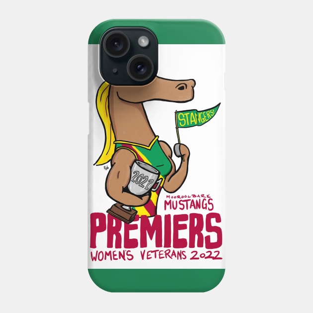 Mooroolbark Mustands Women's Veterans Premiers 2022 (Weg / Mark Knight style poster) Phone Case by UselessRob