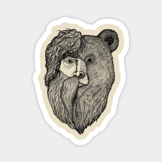 Wild Bear Man Magnet by JessieFroese