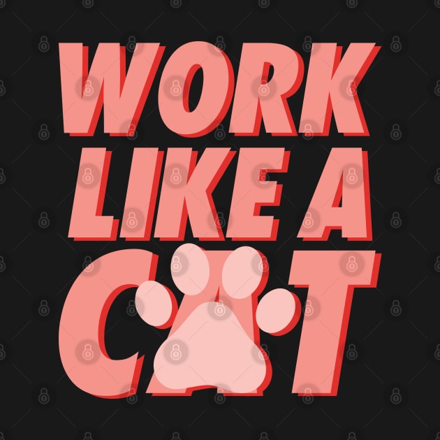 Work Like A Cat by Luna Illustration