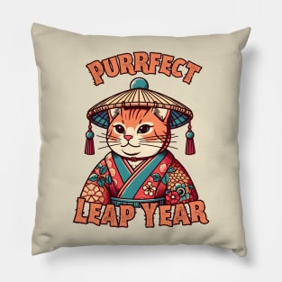 Leap year cat Pillow