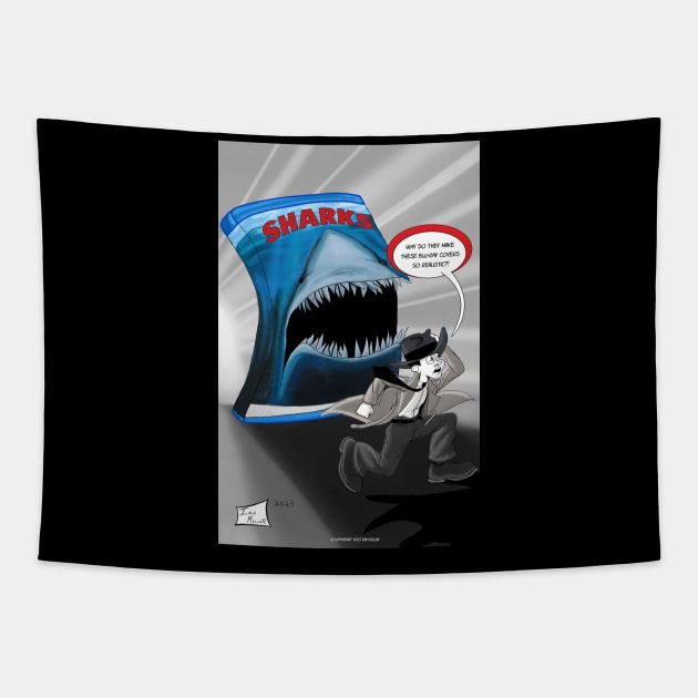 Little Ian- When Blu-rays attack! Tapestry by Little Ian Merch