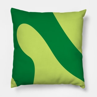 Boho abstract green pastel swirl pattern Pillow