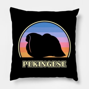 Pekingese Vintage Sunset Dog Pillow