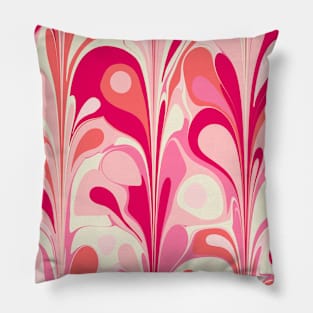 Retro Celebration Marbled Circle Pillow