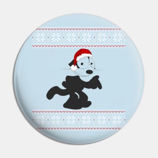Felix the cat ugly christmas sweater Pin