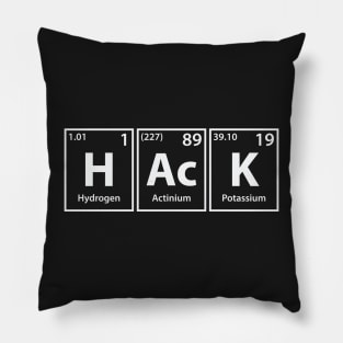 Hack (H-Ac-K) Periodic Elements Spelling Pillow