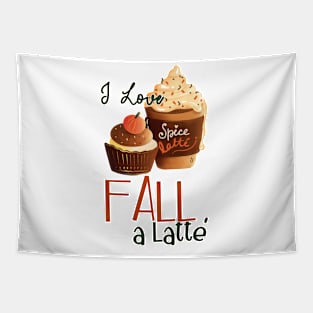 I Love Fall A Latte Coffee Lovers Tapestry