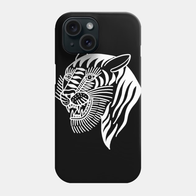 Grimm tiger white Phone Case by Jocoric