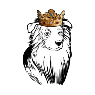 Australian Shepherd Dog King Queen Wearing Crown T-Shirt