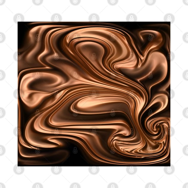 Metallic Gold Fluid Abstract by ImDEL