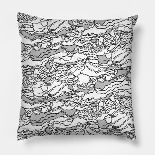 White Rocky Texture Pillow