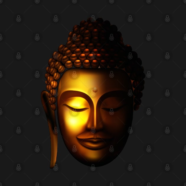 Golden Buddha - Lord Buddha Graphics Printed by BonGanze