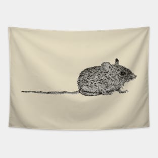 Dotwork Mouse Art Print Tapestry