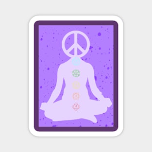 Spiritual Meditation Chakras Peace Graphic Magnet