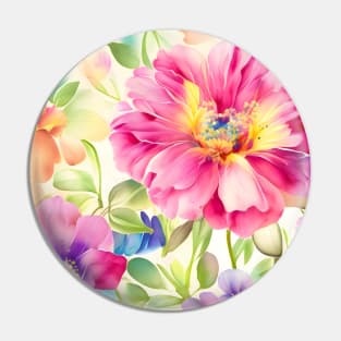 Colorful Floral Nature Pin