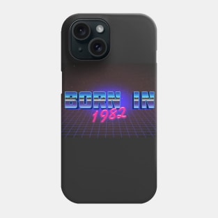 Born In 1982 ∆∆∆ VHS Retro Outrun Birthday Design Phone Case