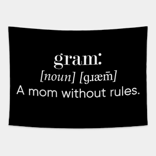 Gram Definition Birthday Gift Mothers Day Present Tapestry