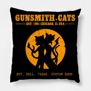 Gunsmith Cat Shop - orange Pillow