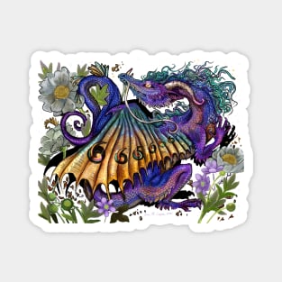 Floral Dragon Magnet