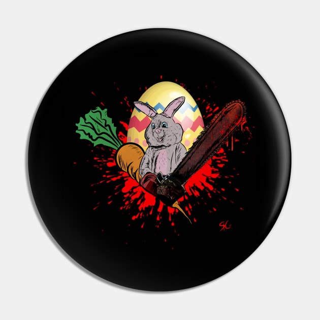 Beware of the Bunnyman Pin by RG Illustration