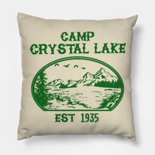 Camp C L // green solid style Pillow