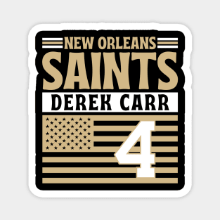 New Orleans Saints Carr 4 American Flag Football Magnet