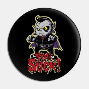 Halloween Rockabilly Vampire (you Suck) Pin