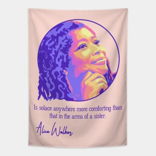 Alice Walker Portrait and Quote Tapestry