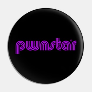 pwnstar® triline retro 70s throwback inspired simple & elegant design logo Pin