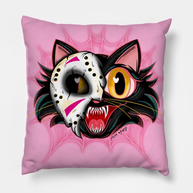 Bad Luck on the 13th Pillow by Pink Fang