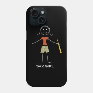 Funny Soprano Saxophone Girl Stick Woman Phone Case