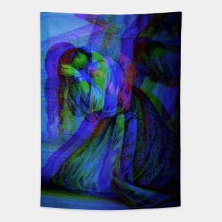 Bluegrl Engraving Glitch version Tapestry