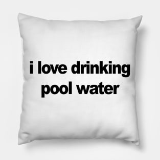 I love drinking pool water Pillow