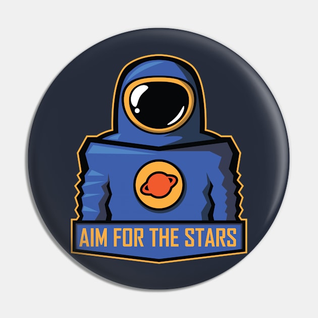 Blue Astronaut Pin by MartianMartin