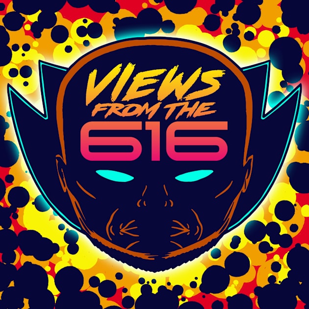 The Orange & Blue Views From The 616 Logo Kids T-Shirt by ForAllNerds