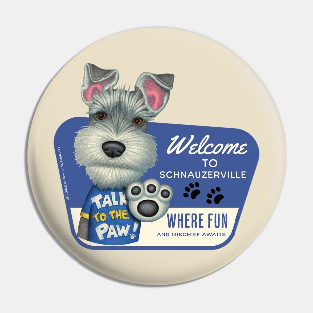 Cute Schnauzer Dog in Schnauzerville for fun and mischief Pin by Danny Gordon Art