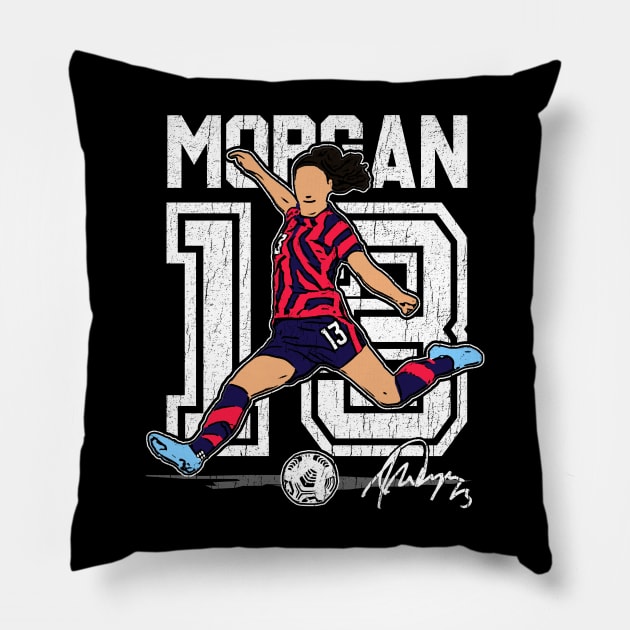 Alex Morgan (grungy) Pillow by RichyTor