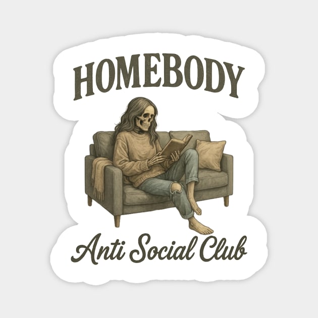 Homebody – Anti Social Club Magnet by Fauzi's Store