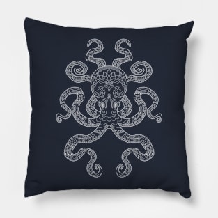 Color Me Octopus - Light Grey Pillow