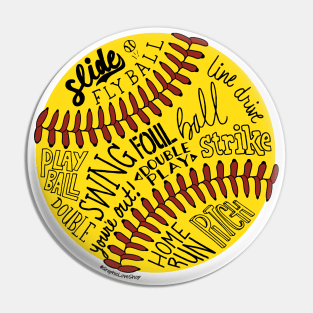 Softball Words © GraphicLoveShop Pin